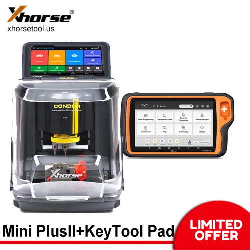Xhorse Condor XC-Mini Plus II Key Cutting Machine and VVDI Key Tool Plus One BGA Token Free Everyday