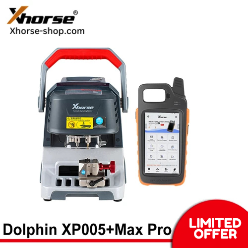 Xhorse Dolphin XP005 Key Cutting Machine with M5 Clamp plus VVDI Key Tool Max Pro As a Screen