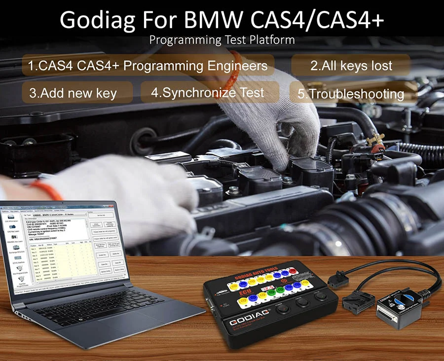 Godiag CAS4 CAS4+ Programming Test Platform for BMW Work with GT100+VVDI2 - Product feature detail 1