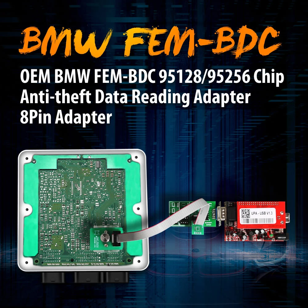OEM BMW FEM-BDC 95128/95256 Chip IMMO Data Reading 8-PIN Adapter for VVDI Prog - Product feature detail 1