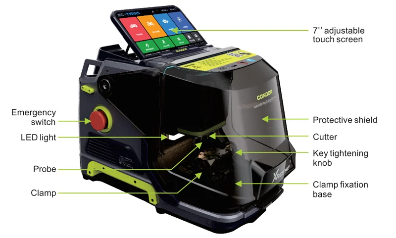 Xhorse CONDOR XC-TWINS Key Cutting Machine XCMT01GL AI Optical Recognition - Product feature detail 2