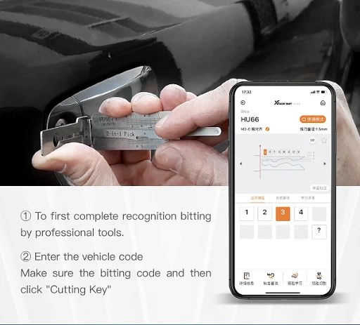 Xhorse Dolphin XP-005 XP005 Key Cutting Machine for All Key Lost support IOS Android - Software interface and supported data