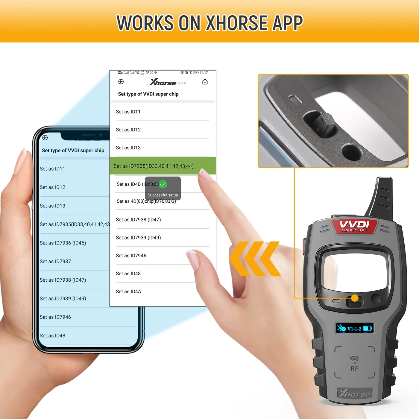 Xhorse VVDi 7935 Chip XT15 Transponder Support Rewrite Work On Xhorse App 10pcs/lot - Remote and transponder details