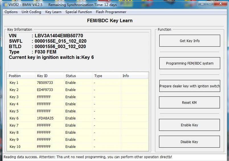Xhorse VVDI2 Key Programmer BMW FEM/BDC Function Authorization Service - Product feature detail 2