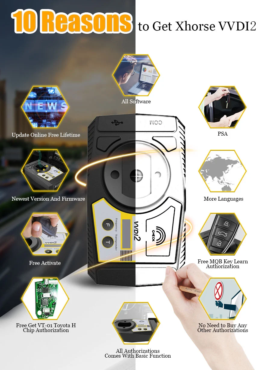 Xhorse VVDI2 Key Programmer for VW/Audi/BMW/PSA Full 13 Software Version - Product feature detail 2