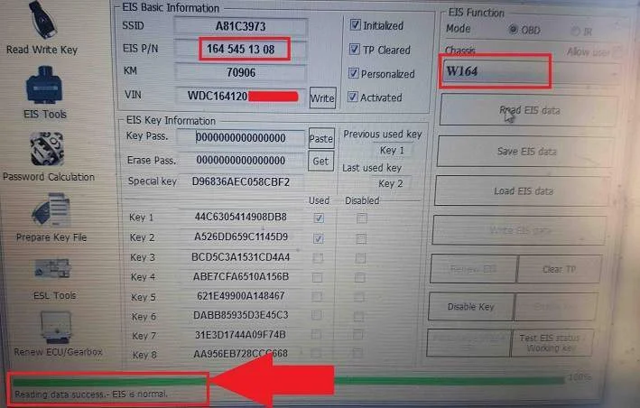 Xhorse XDMB10EN VVDI MB Tool Power adapter work with VVDI Mercedes W164 W204 W210 for Data Acquisition - Adapter and connection details