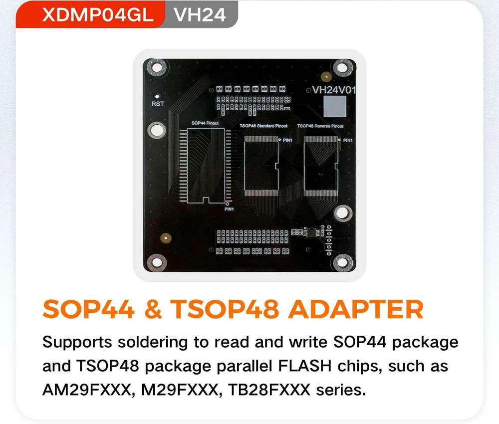 Xhorse XDMPO4GL VH24 SOP44 & TSOP48 for Multi Prog Programmer - Product feature detail 1
