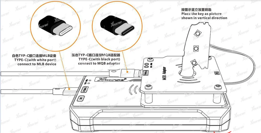 XHORSE XDMQBAGL MQB Adapter for VVDI MLB Tool No Need to Disassemble the Instrument - Product feature detail 2