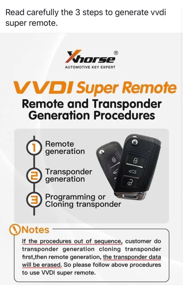 Xhorse XEDM01EN Super Remote Key MQB 3 Buttons Built-in Super Chip English 5pcs/lot - Remote and transponder details