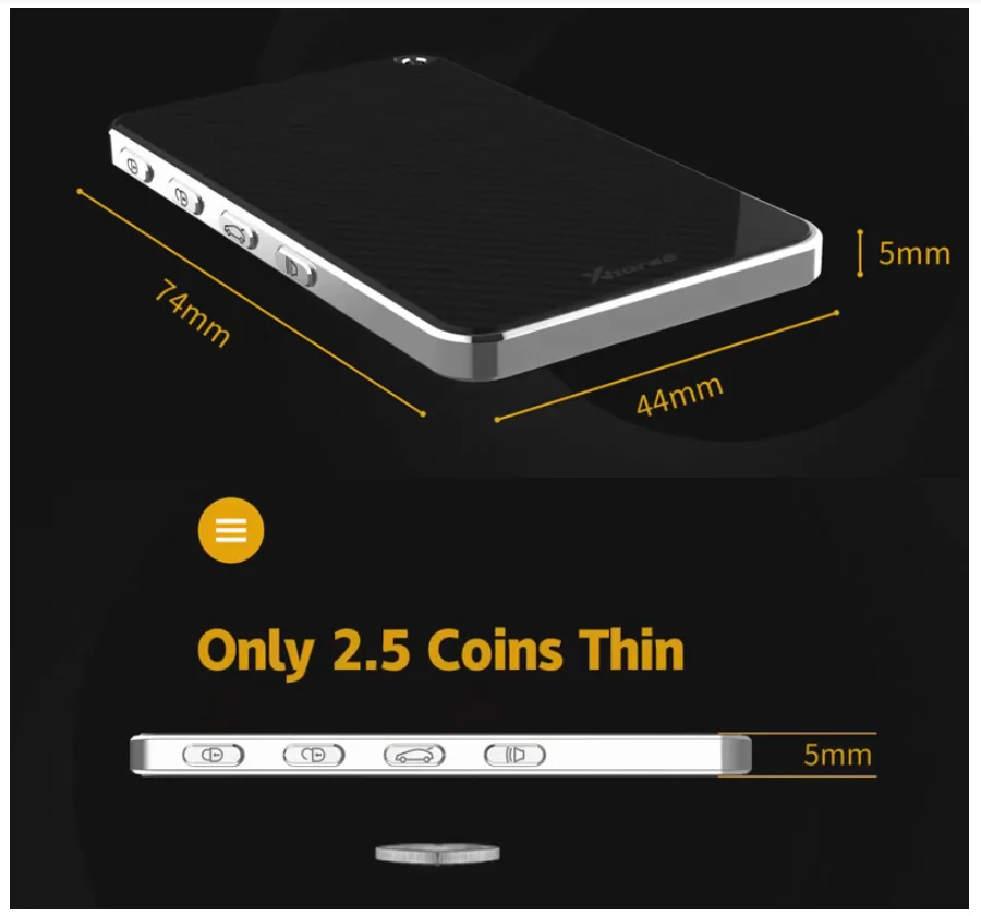 Xhorse XSKC04EN XSKC05EN King Card Key Slimmest Universal Smart Remote 4 Buttons Key - Product feature detail 2