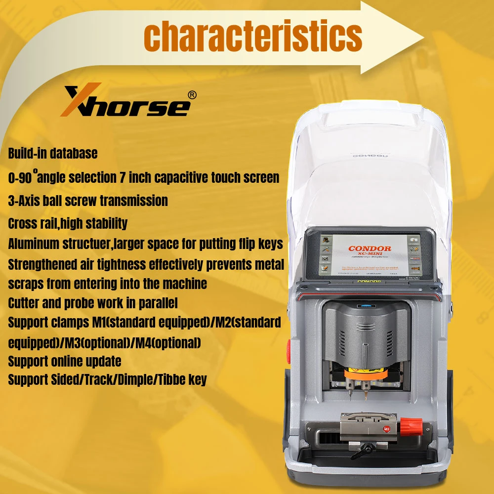 Xhorse Condor XC-Mini Plus Condor XC-MINI II Key Cutting Machine Bluetooth feature detail 4