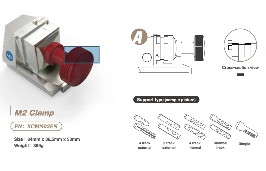 Xhorse Condor XC-Mini Plus Condor XC-MINI II Key Cutting Machine Bluetooth feature detail 6