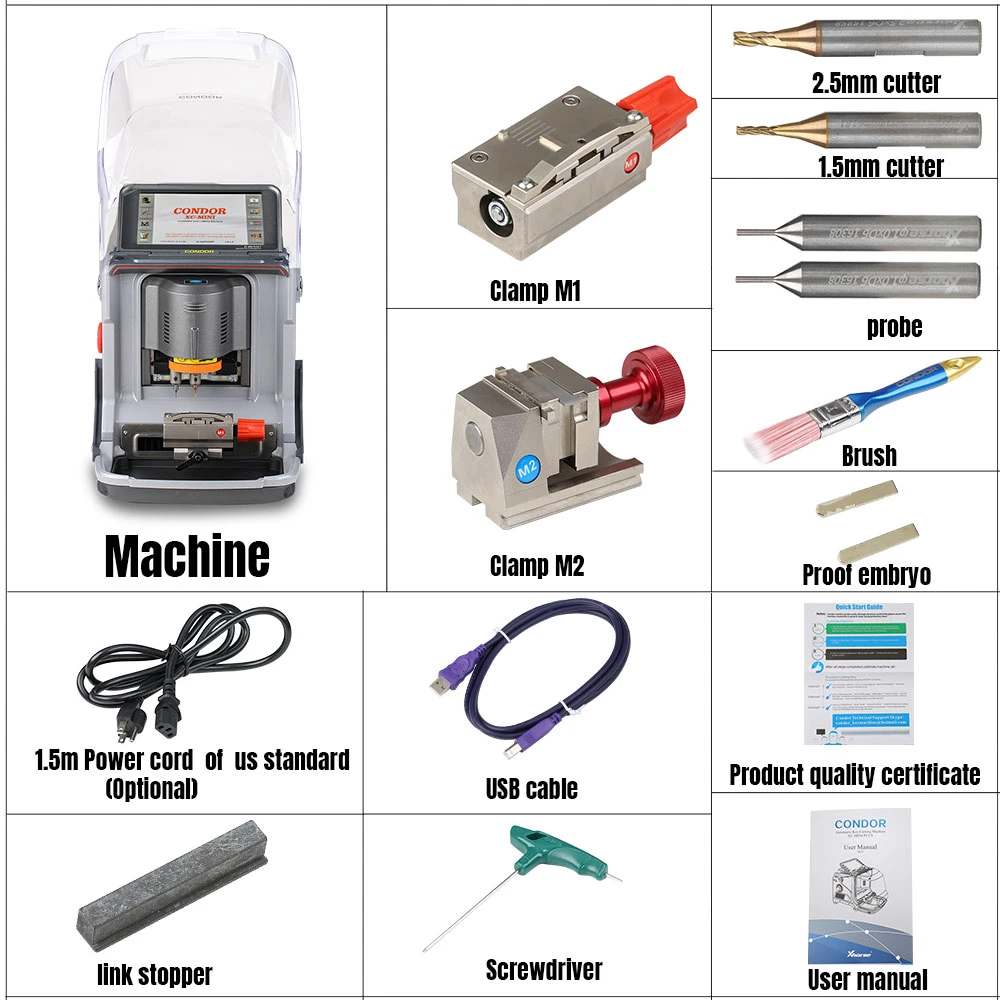 Xhorse Condor XC-Mini Plus Condor XC-MINI II Key Cutting Machine Bluetooth 15