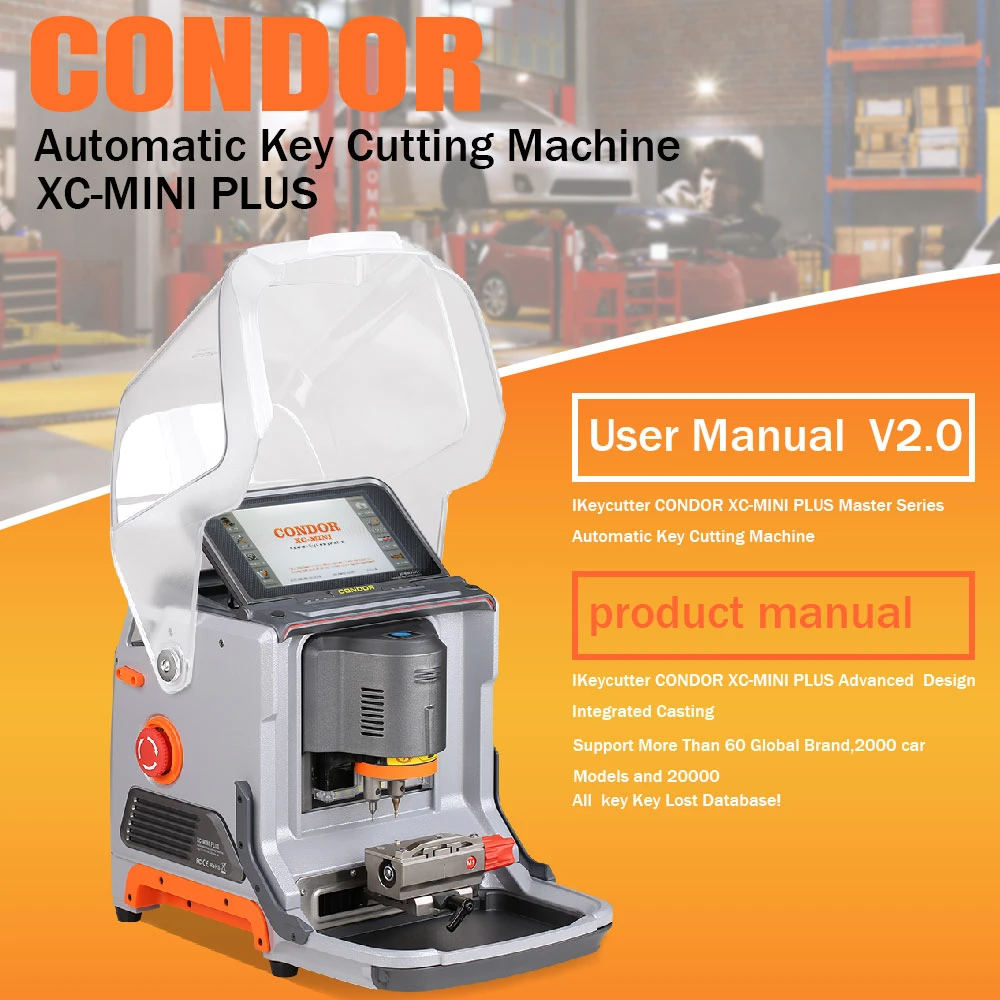 Xhorse Condor XC-Mini Plus Condor XC-MINI II Key Cutting Machine Bluetooth 4
