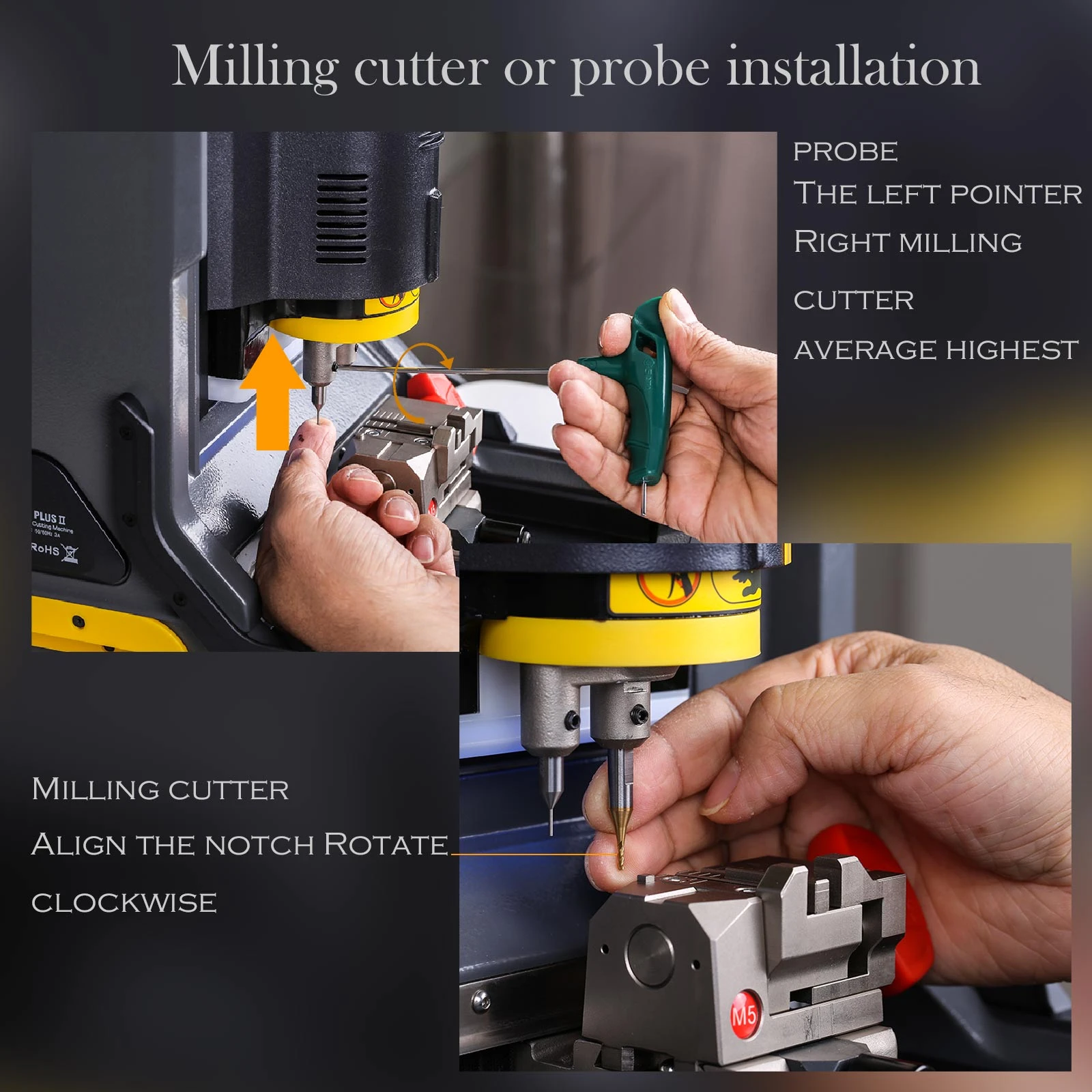 Xhorse Condor XC-MINI Plus II Key Cutting Machine Support Car/Motorbike/House Keys With M3 and M5 Clamps 12