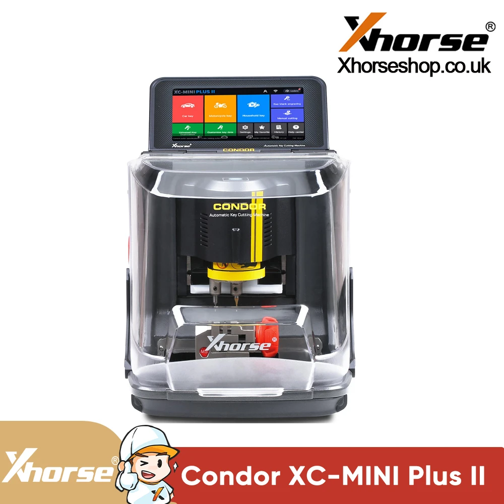 Xhorse Condor XC-MINI Plus II Key Cutting Machine Support Car/Motorbike/House Keys With M3 and M5 Clamps 14
