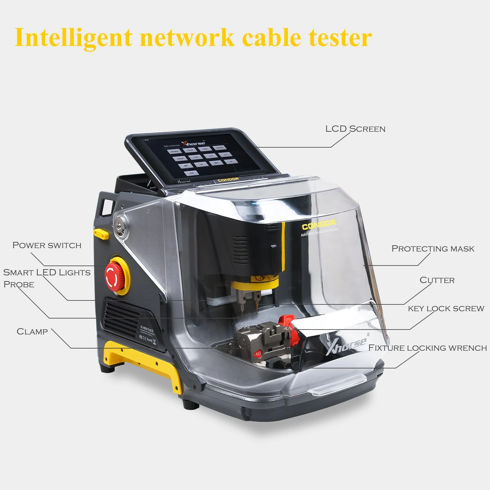 Xhorse Condor XC-MINI Plus II Key Cutting Machine Support Car/Motorbike/House Keys With M3 and M5 Clamps 19