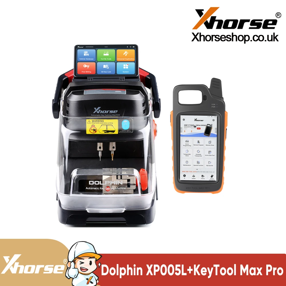 Xhorse Dolphin II XP-005L Key Cutting Machine and VVDI Key Tool Max Pro 6