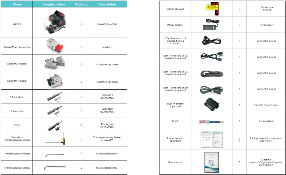 Xhorse Dolphin II XP-005L XP005L Key Cutting Machine for All Key Lost HD Screen with M5 Clamp feature detail 12