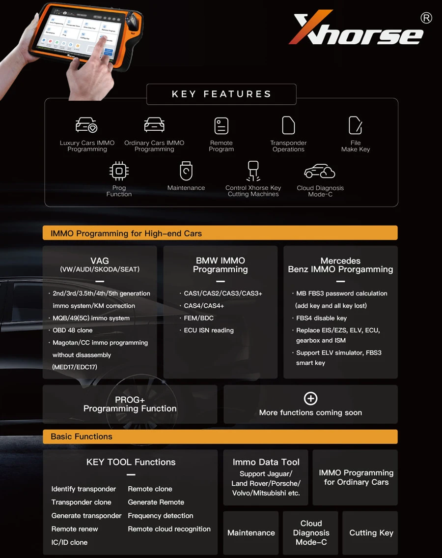 Xhorse VVDI Key Tool Plus Pad Full Configuration Advance GL Version feature detail 29