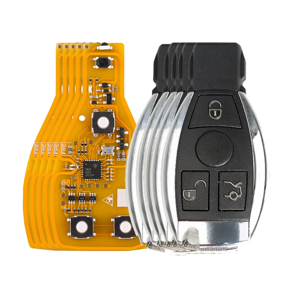 Xhorse VVDI BE key Pro For Benz Yellow Color Verion No Points with 3 Button Key Shell 5pcs/lot