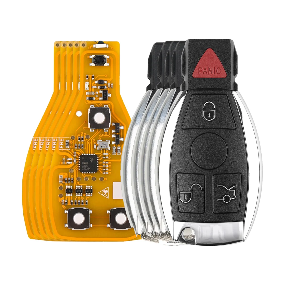 Xhorse VVDI BE key Pro For Benz Yellow Color Verion No Points with 4 Button Key Shell 5pcs/lot