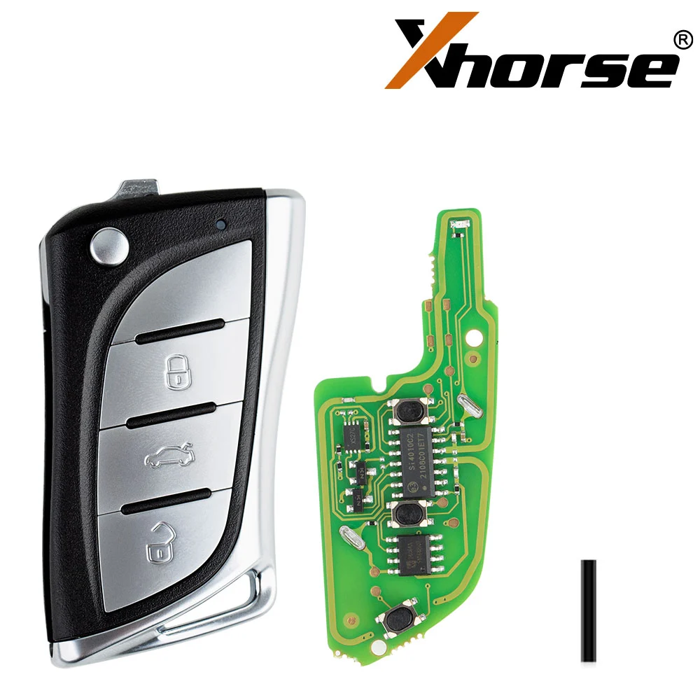 Xhorse XELEX0EN Super Remote Key Toyota/Lexus Flip 3 Buttons Built-in Super Chip English 5pcs/lot