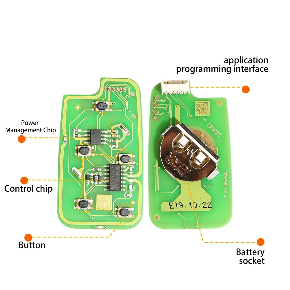 Xhorse XKHO04EN Wire Remote key Honda Separate 4 Buttons with Sliding Door Button English 5pcs/lot