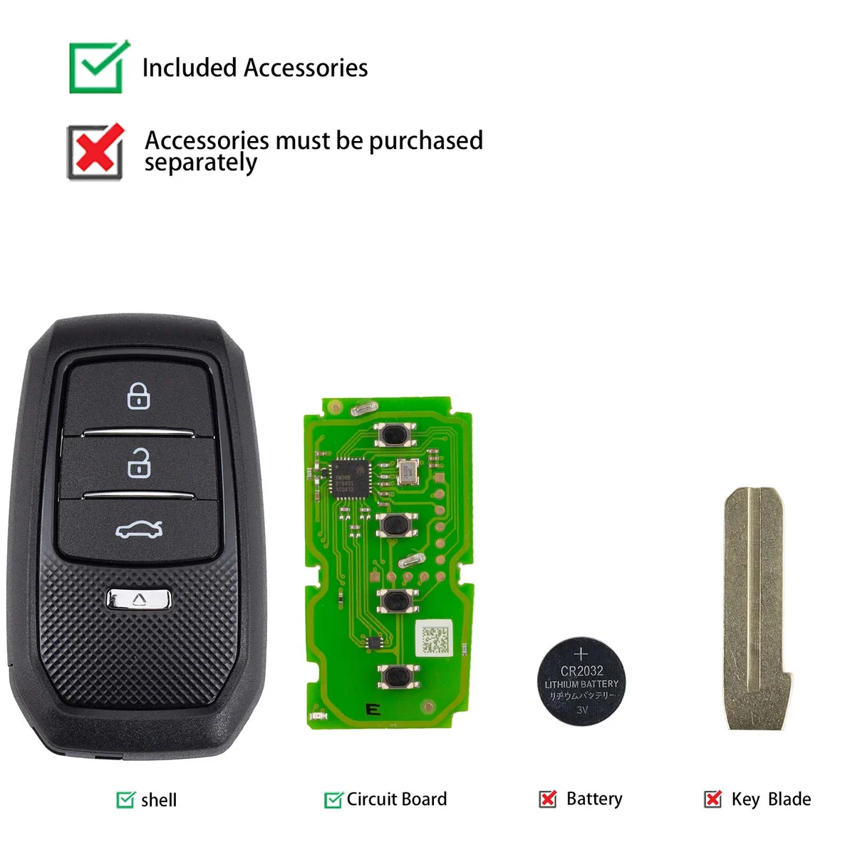 Xhorse XSTO01EN Smart Remote Key Toyota XM38 4D 8A 4A All in One 4 Buttons Key English