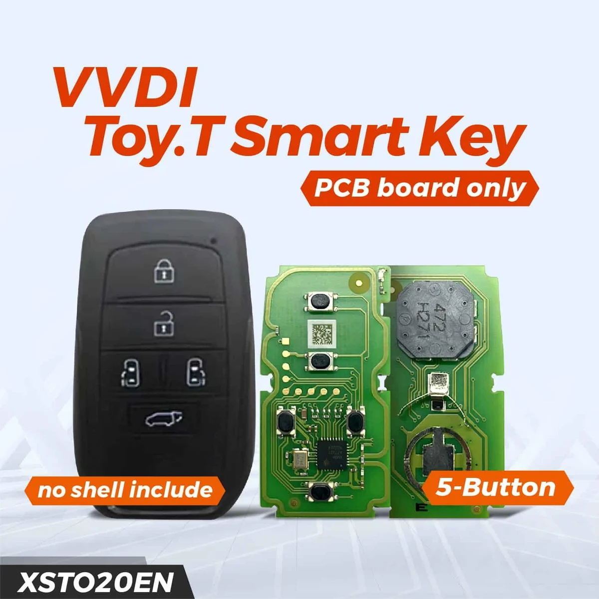 Xhorse XSTO20EN Toyota XM38 Smart Key 5 Buttons 10pcs/lot