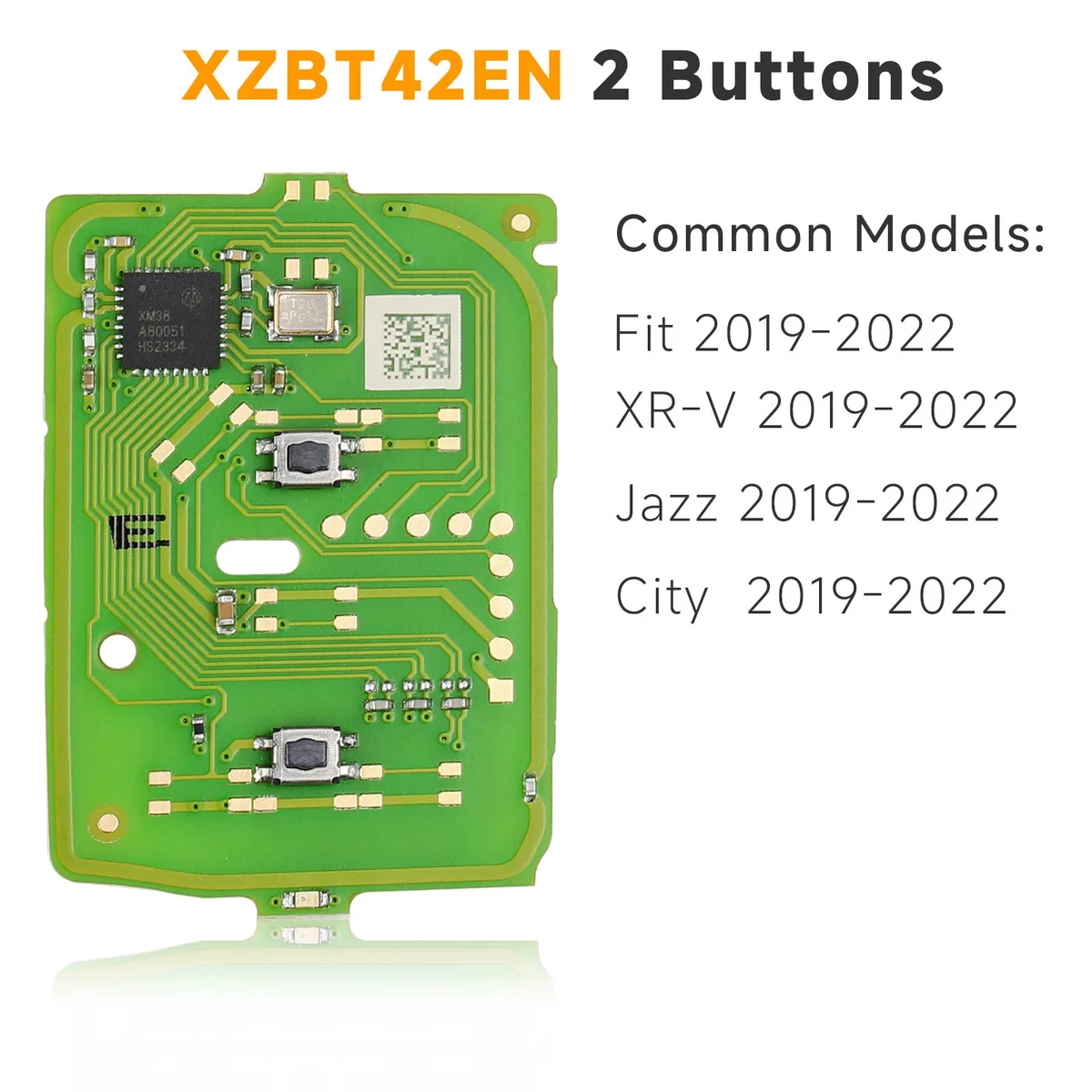 Xhorse XZBT42EN Remote Key Honda 2 Buttons PCB For Honda Fit/XR-V/Jazz/City 5pcs/lot